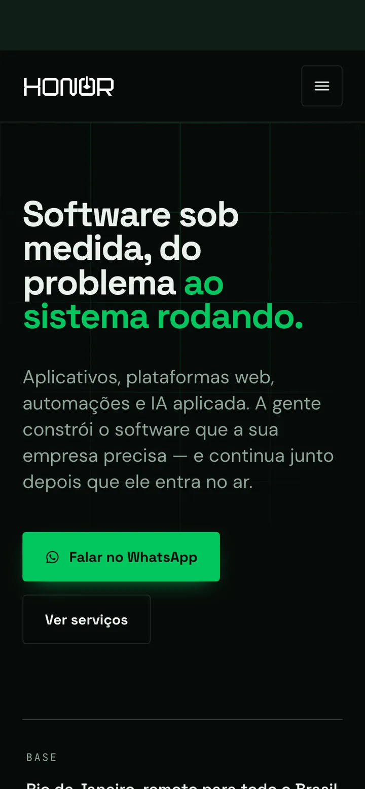 Honor Brasil — screen 1